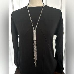 UNO de 50 Sterling silver-plated whip necklace (used).